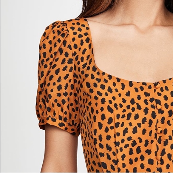 BB Dakota Leopard Puff Sleeve Dress, Size 2, Excellent condition! - Picture 5 of 12